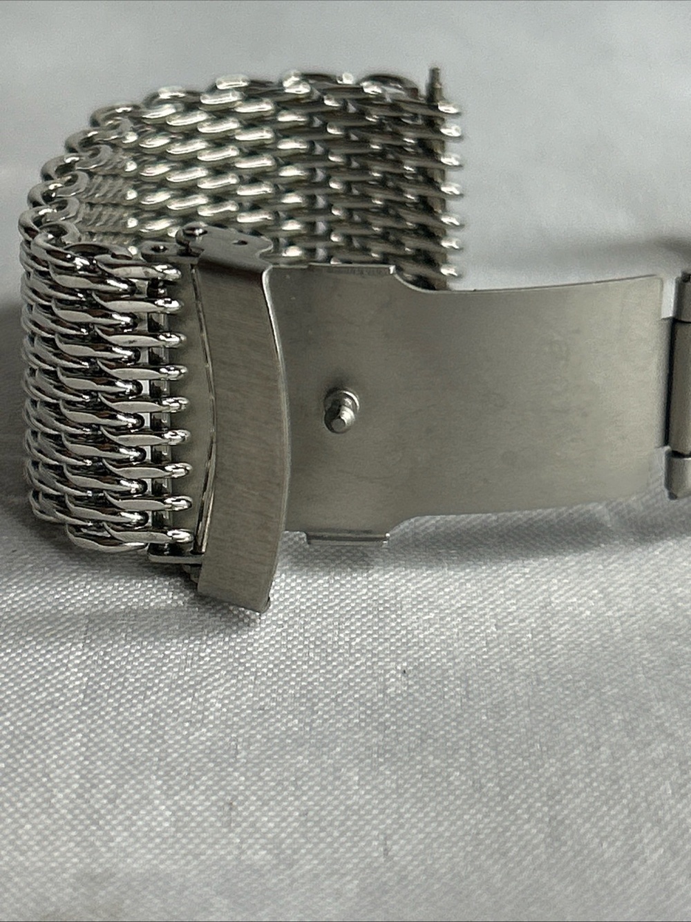 Stainless Steel Mesh watch band Bracelet - Silver 20mm - Picture 11 of 13